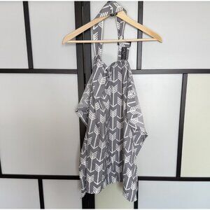 Kids N Such Baby Nursing Cover with Sewn in Burp Cloth Breastfeeding Gray